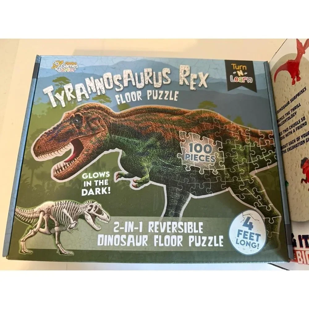 Genius Games T-Rex Floor Puzzle & MindWare Dig It Up! The Big Egg. Both NIB